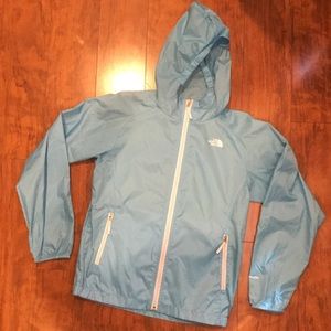 The North Face- Blue Rain Slicker. Size L (14-16)